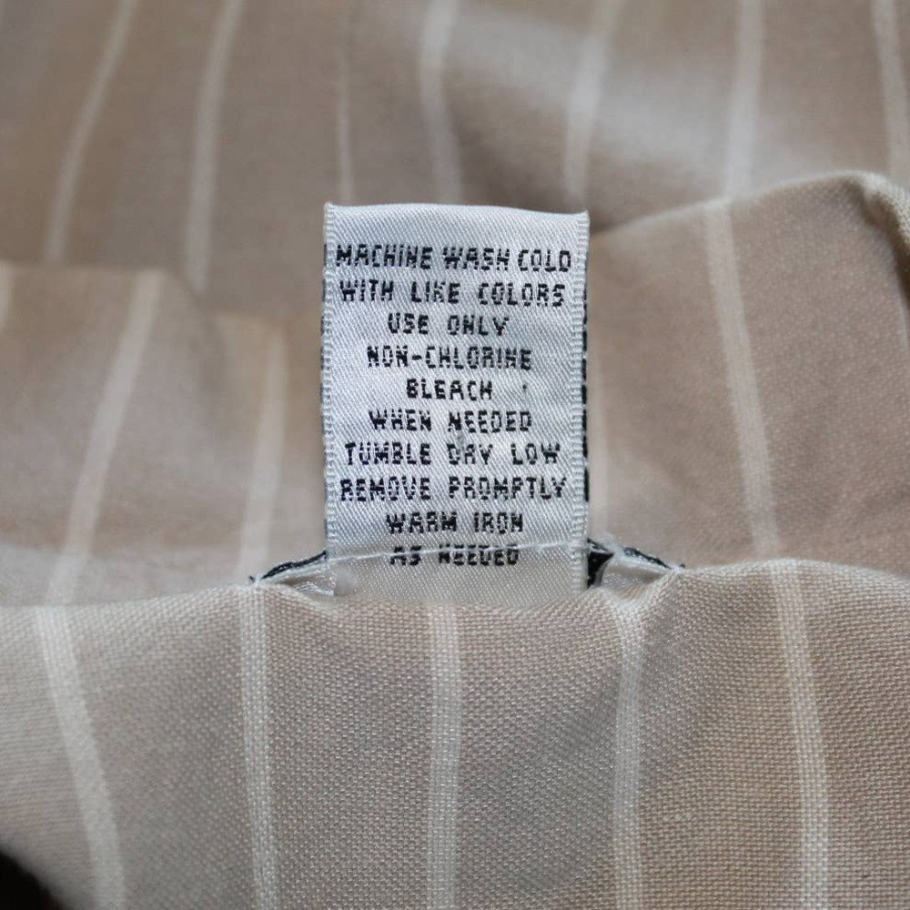 SALE-Sherry Taylor women's wheat colored stripped shirt dress size M - Picture 11 of 12